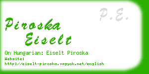 piroska eiselt business card